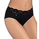 Γυναικεία slip Βαμβάκι Micro Cotton Microfibre Δαντέλα Sloggi Romance Midi 10031896-0004 ΜΑΥΡΟ
