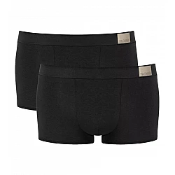 Ανδρικό Εσώρουχο Boxer HIPSTER Βαμβακερό 2 PACK Εσωτερικό Λάστιχο SLOGGI GO NATURAL 10214626-0004 ΜΑΥΡΟ