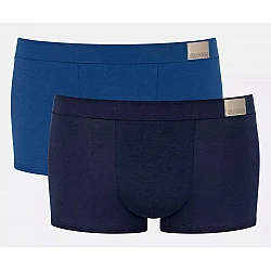 Ανδρικό Εσώρουχο Boxer Βαμβακερό 2 PACK Εσωτερικό Λάστιχο SLOGGI GO NATURAL 10214626-M008 ΜΠΛΕ-ΜΠΛΕ