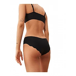 Γυναικείο εσώρουχο Slip laser cut Sloggi Zero Microfibre Hipster 10214689-0004/04 2PACK ΜΑΥΡΟ