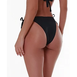 Γυναικείο μαγιό Brazilian Bikini Slip  Σούρα Αυξομείωσης FASHION SOLIDS Bluepoint 26065085-02 ΜΑΥΡΟ
