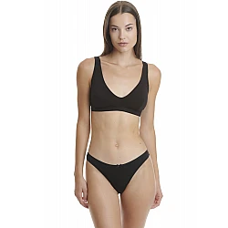 Γυναικείο Εσώρουχο Brazilian Slip Bamboo Δαντέλα WALK W2043-02 ΜΑΥΡΟ