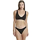 Γυναικείο Εσώρουχο Brazilian Slip Bamboo Δαντέλα WALK W2043-02 ΜΑΥΡΟ