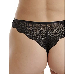 Γυναικείο Εσώρουχο Brazilian Slip Bamboo Δαντέλα WALK W2043-02 ΜΑΥΡΟ