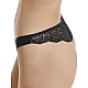 Γυναικείο Εσώρουχο Brazilian Slip Bamboo Δαντέλα WALK W2043-02 ΜΑΥΡΟ