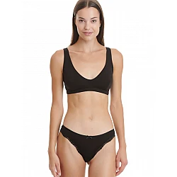 Γυναικείο Εσώρουχο Brazilian Slip Bamboo Δαντέλα 2 Pack WALK W2015-0202 ΜΑΥΡΟ
