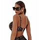 Γυναικείο Μαγιό Bikini Top Strapless Ντραπέ ANIMAL POWER Bluepoint 24066056F-18  F Cup ΚΑΦΕ