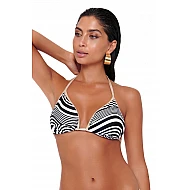 Γυναικείο Μαγιό Τρίγωνο Zebra Bikini Top OPTICAL ILLUSION BLUEPOINT 24066004-01 ΛΕΥΚΟ