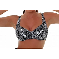Γυναικείο Μαγιό  Χωρίς Ενίσχυση με Μπανέλα Bikini Top Bluepoint 24066011E-02  E Cup ΜΑΥΡΟ