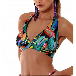 Γυναικείο Μαγιό Τρίγωνο Σταθερό Ενίσχυση bikini top SUMMER FEVER HALTER BLUEPOINT 24066081D-02 D Cup ΜΑΥΡΟ