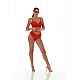 Γυναικείο Μαγιό Bikini Bottom Slip Φαρδύ πλαϊνό Σούρα  Solids BLUEPOINT 26065095-07 ΚΟΚΚΙΝΟ