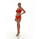 Γυναικείο Μαγιό Bikini Bottom Slip Φαρδύ πλαϊνό Σούρα  Solids BLUEPOINT 26065095-07 ΚΟΚΚΙΝΟ