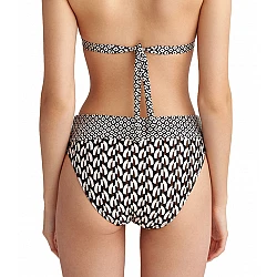 Γυναικείο ψηλόμεσο μαγιό Με Μπάσκα Φάσα Bikini Bottom SHELLS BLU4U 24365055-02 ΜΑΥΡΟ