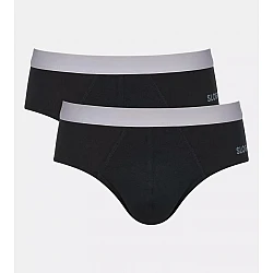 Ανδρικό Εσώρουχο slip Βαμβακερό 2 PACK Εξωτερικό Λάστιχο SLOGGI MEN GO ABC 2.0 H BRIEF 2P 10217761-0004 ΜΑΥΡΟ