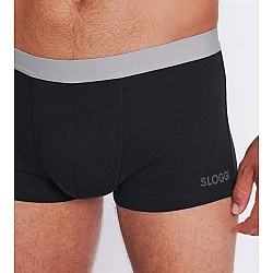 Ανδρικό Εσώρουχο Boxer Μποξεράκι Βαμβακερό 2 PACK Εξωτερικό Λάστιχο SLOGGI MEN GO ABC 2.0 H HIPSTER 2P 10217770-0004 ΜΑΥΡΟ