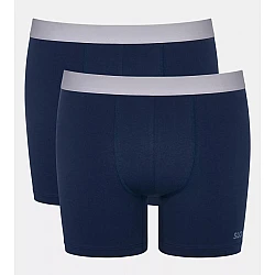 Ανδρικό Εσώρουχο Boxer Μποξεράκι Βαμβακερό 2 PACK Εξωτερικό Λάστιχο SLOGGI MEN GO ABC 2.0 H SHORT 2P 10217769 - 00RA ΜΠΛΕ