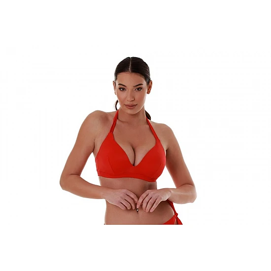 Γυναικείο Μαγιό Τρίγωνο Σταθερό Ενίσχυση bikini top SOLIDS HALTER BLUEPOINT 24066095D-07 D Cup ΚΟΚΚΙΝΟ