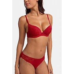 Σουτιέν Ενίσχυση Μπανέλα Βαθύ Ντεκολτέ 2 PACK FLORIE-2PP PUSH UP PLUNGE CUP B Dorina FXPG0007LA088-2X0404 ΚΟΚΚΙΝΟ-ΜΠΕΖ