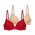 Σουτιέν Ενίσχυση Μπανέλα Βαθύ Ντεκολτέ 2 PACK FLORIE-2PP PUSH UP PLUNGE CUP B Dorina FXPG0007LA088-2X0404 ΚΟΚΚΙΝΟ-ΜΠΕΖ