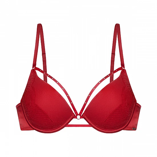 Σουτιέν Ενίσχυση Μπανέλα Βαθύ Ντεκολτέ 3/4 ADELINA PUSH UP PLUNGE CUP B Dorina FXPG0023LA165-RD0035 ΚΟΚΚΙΝΟ