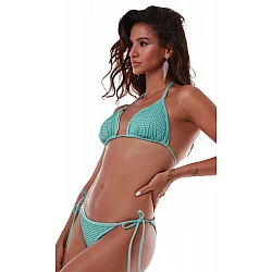 Γυναικείο Μαγιό Τρίγωνο Strass Bikini Top CANDY GLAM BLUEPOINT 25066005-09 ΠΕΤΡΟΛ