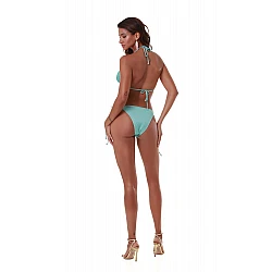 Γυναικείο μαγιό Bikini Bottom κορδόνι Strass  BRAZILIAN CANDY GLAM Bluepoint 25065005-09 ΠΕΤΡΟΛ