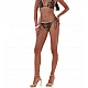 Γυναικείο μαγιό Bikini Bottom με κορδόνι Animal print BRAZILIAN CAT POWER Bluepoint 25065021-18 ΚΑΦΕ