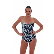 Γυναικείο Ολόσωμο Μαγιό strapless Μπανέλα SAFARI CHIC Bluepoint 25058043D-25 D Cup ΣΙΕΛ