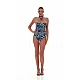 Γυναικείο Ολόσωμο Μαγιό strapless Μπανέλα SAFARI CHIC Bluepoint 25058043D-25 D Cup ΣΙΕΛ
