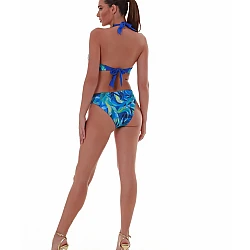 Γυναικείο Μαγιό Τρίγωνο Σταθερό Ενίσχυση bikini top BLUE LAGOON HALTER BLUEPOINT 25066069D-14 D Cup ΜΠΛΕ ΡΟΥΑ