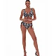 Γυναικείο Μαγιό Bikini Top με Μπανέλα Τύπωμα Bluepoint 25066068E-02 Cup E ΑΣΠΡΟ ΜΑΥΡΟ