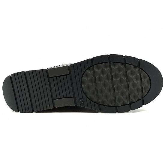 Γυναικείο Μποτάκι Δερμάτινο Super Soft Comfort Αναπαυτικό με Κορδόνια-Φερμουάρ 5577 ΚΑΦΕ