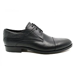 Ανδρικό Παπούτσι Δερμάτινο Κουστουμιού DERMA SHOES-DS035 ΜΑΥΡΟ