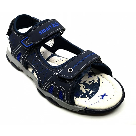 Αγορίστικο Πέδιλο με αυτοκόλλητο velcro SMART KIDS 20-072 μπλε