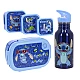 Παιδικό LUNCH SET 5 LUNCH BOX SNACK BOX και Μπουκάλι Παγούρι Νερού Αλουμινίου Disney Stitch 565468 ΜΠΛΕ
