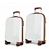 Βαλίτσες σετ Newcom N1488 PC μεσαία μεγάλη 68x26,5x46 cm + 78x30,5x 52 cm white