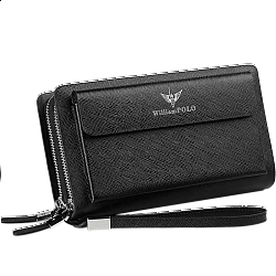 Δερμάτινο Ανδρικό πορτοφόλι William Polo 312 black