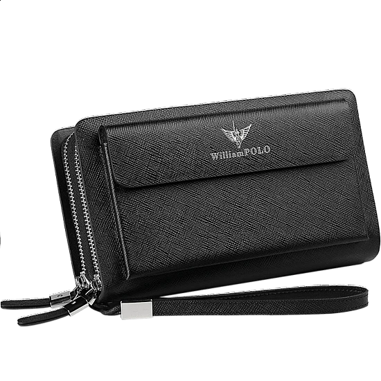 Δερμάτινο Ανδρικό πορτοφόλι William Polo 312 black