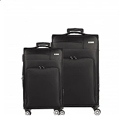 Βαλίτσα trolley Cardinal 3700 μεσαία μεγάλη 66x25x40 cm + 77x30x46 cm μαύρη