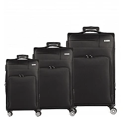 Βαλίτσες trolley (σετ 3 τεμαχίων) Cardinal 3700 55x23x37 cm + 66x25x40 cm + 77x30x46 cm μαύρη
