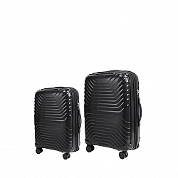 Σετ Βαλίτσες Cardinal 7000 καμπίνας μεσαία 56,5x24,5x37 cm + 66,5x27,5x45 cm μαύρο