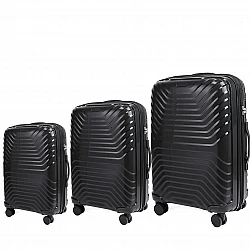 Σετ Βαλίτσες Τριάδα 7000 Cardinal 56,5x24,5x37 cm + 66,5x27,5x45 cm + 76X32,5X51 cm μαύρο