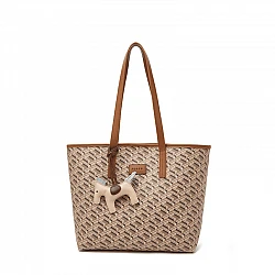 Γυναικεία Τσάντα PVC Shopper 'Ωμου Foxer 9140123F καφέ