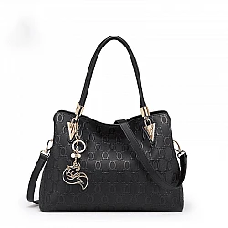 Δερμάτινη Γυναικεία Τσάντα Shopper 'Ωμου Foxer 962061F μαύρο