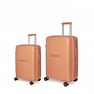 Βαλίτσα σκληρή Newcom N1595 (PP) μικρή μεσαία 55,5x23x34,5 cm + 66x25,5x43x5 cm Πράσινο