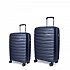 Βαλίτσες σκληρές Newcom N1597 (PP) μικρή μεσαία 56x22,5x36 cm + 66x27x43 cm μπλε