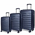 Βαλίτσες σκληρές Newcom N1597 (PP) σετ (σετ 3 τεμαχίων) 56x22,5x36 cm + 66x27x43 cm + 76x30x49 cm μπλε
