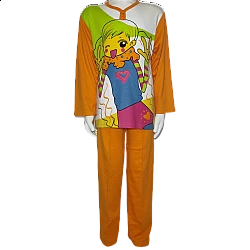 Παιδική κοριτσίστικη πυτζάμα Lydia Creations 2290-πορτοκαλί
