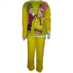 Παιδική κοριτσίστικη πυτζάμα Lydia Creations 4704-κίτρινο