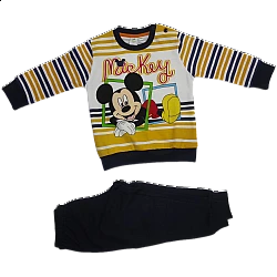 Παιδική αγορίστικη πυτζάμα Mickey Disney WD100174 Κίτρινο-μπλε σκούρο